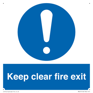 Keep Clear Fire Exit